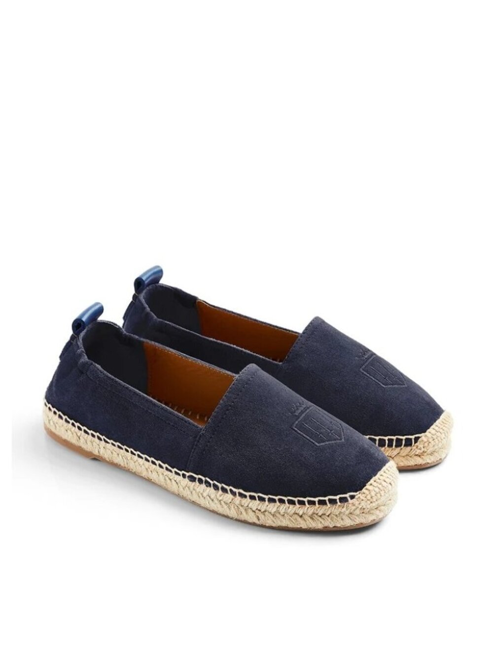 Fairfax & Favor Monaco Flat Espadrille Shoes Navy Blue 39 8